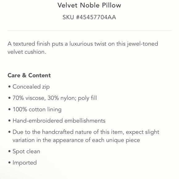 NWT anthropologie novley pillow pink velvet - Picture 5 of 6